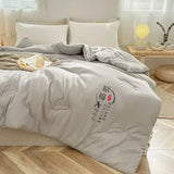 elvesmall  -  Soybean Fiber Filling Spring Summer Autumn Winter Comforter 100% Cotton Fabric Quilting Comforters Grade A Warm Blanket Quilt