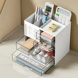 elvesmall Desktop Combination Drawer Storage Box Desk Organizer Reasonable Partition Office Accessories Pen Holder Organizers Stationery