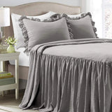 elvesmall Skirt Bedspread Set - 3 Piece Luxurious Farmhouse Bedding Set-Elegant, Charming Ruffle Detail - Timeless Style  Classic Design-