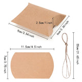 elvesmall 50PCS Pillow Candy Box Hemp Rope Kraft Paper Gift Packaging Paper Box Candy Bag DIY Christmas Wedding Birthday Party Decoration