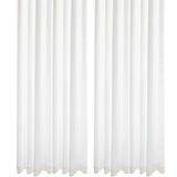 elvesmall White Stripe Embroidery Curtains Modern Polyester Bedroom Bay Window Sheer Tulle Curtain For Living Room Transparent Voile Drape