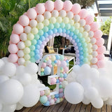 elvesmall 137pcs Bohemian Rainbow Balloon Garland Arch Kit Macaron Pastel Balloon Wedding Birthday Party Decorations Kids Girl Baby Shower