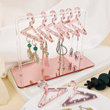 elvesmall 8 Pcs Hangers Shaped Jewelry Holder Personalized Earrings Display Racks Hanging Clothes Stand Storage Jewelry Organizer Holders