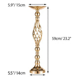 elvesmall  Gold/Silver Wedding Candle Holders Decor Table Centerpiece Pillar Flower Vase Rack Stand Road Lead Floral Bouquet Party Supplies