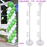 elvesmall 1/2 set Latex Balloon Holder Balloons Stand Column Metallic Balloons Baby Shower Kids Birthday Party Wedding Decoration Supplies