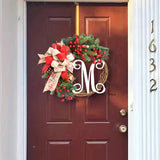 elvesmall Christmas Wreath Artificial Wreath Window Wall Door Hanging Garlands Rattan Home Christmas Decoration New Year 2025