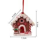 elvesmall Christmas Theme LED Pendant Snowman Gingerbread Santa Claus Light House Soft Pottery Hanging Tree Home New Year Party Decoration