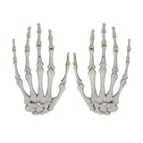 elvesmall 2/12pcs Realistic Human Hand Bone Halloween Haunted House Plastic Skull Skeleton Bone Adult Scary Props Halloween Decoration