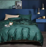 elvesmall 29Color 4/6Pcs Luxury Egyptian Cotton Bedding Set Queen King size Bright Flamingo Leaf Duvet Cover Bed sheet set Fitted sheet