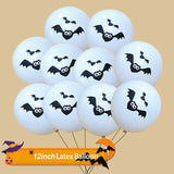 elvesmall 18pcs/set 18inch Orange Stars Foil Balloons Gold Confetti Black Latex Ball Halloween Kids Birthday Party Decors Inflate Balls