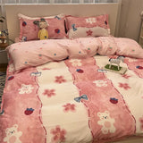elvesmall American style small fresh bedding, simple plant flower bed sheets, quilt covers, three piece sets, four piece sets