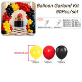 elvesmall 90 Pcs 10 Inch Latex Balloon Arch Kit Red,black,yellow Party Decoration Balloons,used to Decorate Birthday Parties,summer Themed