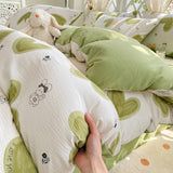 elvesmall Maternal And Baby Grade Class A Pure Cotton Foam Four Piece Set For Student Dormitories, Bed Sheets, Bed Sheets, Bedding Sets