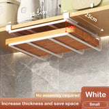 elvesmall  Kitchen Under Cabinet Basket Storage Shelf Cutting Board Rack Kitchen Closet Rack Under Desk Cabinet Office Bathroom Organizers