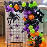elvesmall 143PCS Halloween Balloon Arch Kit Ideal for Halloween Decorations, Birthdays, Anniversaries, Bar Mitzies, and Dances