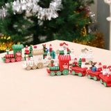 elvesmall  Plastic Train/New Wooden Christmas Ornament Merry Christmas Decoration For Home Xmas Gifts Noel Natal Navidad New Year