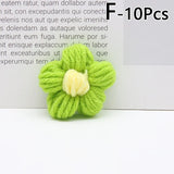 elvesmall 4.5cm Hand-knitted Flower Puff Flower Milk Cotton Wool Hand Hook Flower DIY Hairpin Clothing Accessory Shoes Hats Craft Supplies