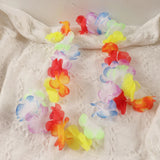 elvesmall 10Pcs Torpil Hawaiian Artificial Flower Necklace Aloha Luau Hawaii theme Party Garland Summer Beach Wedding Birthday Party Decor