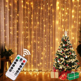 elvesmall  Christmas Lights Curtain Garland Merry Christmas Decorations For Home Christmas Ornaments Xmas Gifts Navidad New Year Decor