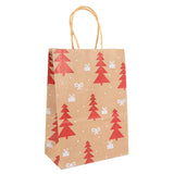 elvesmall 5Pcs Kraft Gift Bags with Handle Elk Snowflake Christmas Tree Merry Christmas Party Favors Packaging Bag Navidad New Year 2025