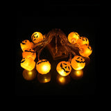 elvesmall 150cm 10LED Halloween LED String Lights Portable Pumpkin Ghost Skeletons Lights for Home Bar Halloween Party Decor Supplies