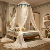 elvesmall Single Door Three Doors Dome Mosquito Net Fully Wrapped Suspended Ceiling Mosquito Net Large Space Princess Style Bed Netting