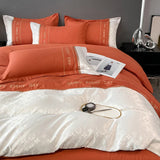 elvesmall Thickened Quilt Cover Bedding Set Luxury Embroidered Home Bed Linen Set Jacquard Duvet Cover Pillowcases 3/4 Pieces Set