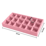elvesmall Jewelry Storage Box Earring Ring Necklace Brooch Holder Velvet Jewelry Display Box Necklace Classification Organizer Drawer Tray