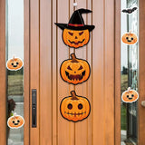 elvesmall Halloween Door Hanging Pendents Party Decors Pumpkin Ghost Bat Happy Halloween Ghost Horror Party Decorations for Home 2024