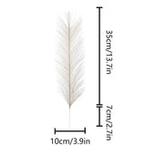 elvesmall 10/30Pcs Fluffy Pampas Grass Artificial Flowers Decoration for Wedding Boho Bouquet Party Home Vase Decor Fake Plant Reed Flower