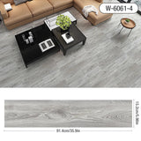 elvesmall 10pc Self-adhesive Wood Grain Floor Wall Sticker Modern Style PVC Living Room Toilet Kitchen Home Floor Decor Waterproof Sticker