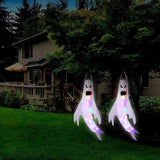 elvesmall Halloween Decoration Ghost Wind Tunnel LED Luminous Ghost Pendant Ghost Festival Hanging Ghost Venue Layout Props