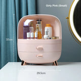 elvesmall  Makeup Container Polish Box Desktop Storage Organizer Makeup Drawer Large Box Cosmetic Capacity Storage Nail Jewelry Organizer