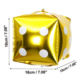 elvesmall 2/6/10pcs/lot 18cm Cube Foil Balloons Dice Foil Ballon Casino Theme Party Adult Birthday Decor Las Vegas Party Poker Theme Party