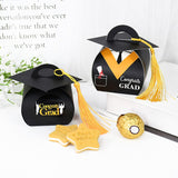 elvesmall 6/12pcs Doctor Hat Cap Candy Box Graduation Gift Packaging Boxes for Congratulations Congrats Grad Party Favors Decorations