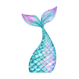 elvesmall 18/24/36inch Mermaid Tail KT Board Purple Shell Cutout for Birthday Party Decoration Mermaid Theme Backdrop Baby Shower Supplies