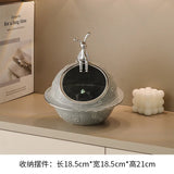 elvesmall Nordic Light Luxury Style Cute Big Mouth Rabbit Storage Ornaments Living Room Desktop Decoration Artworks Key Watch Storage