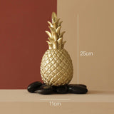 elvesmall Nordic Light Luxury Pineapple Decoration,Golden Fruit Shape Living Room Porch Home Decoration Figurines Gift Wedding Props