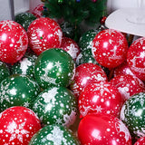 elvesmall 30pcs Chrome Gold Red Green Latex Balloons Christmas Decorations For Home 2025 New Year Xmas Eve Party Supplies Birthday Decor