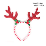 elvesmall Christmas Headbands cute Reindeer Antlers Xmas Tree Glasses Frame for Kids Adults Gift Noel Navidad new year Photo Booth props