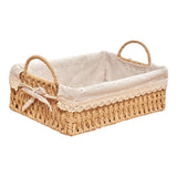elvesmall Woven Storage Baskets Kitchen Organizer Handwoven with Handles Cosmetic Box for Breakfast Fruit Bedroom Bathroom Home Decorative