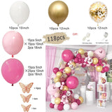 elvesmall Boho Dusty Retro Pink Balloons Garland Arch Kit Bride Wedding Birthday Party Decoration Girls Baby Shower Rose Gold Ballon Chain