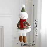 elvesmall Christmas Decoration Fabric Doll Small Figurine Pendant Plush Elk Santa Claus Snowman Christmas Tree Decorations