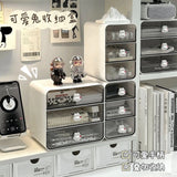 elvesmall Desktop Organizer Drawer Box Desk Pen Holder Hair Accessories Storage Shelf Cosmetic Stationery Storage Box Home School Office