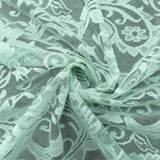 elvesmall Green Double Layer Lace Sheer Curtain for Living Room Partition Drape Window Porch Sliding Door Study Blinds