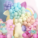 elvesmall 107pcs Macaron Color Balloon Garland Arch Kit Wedding Birthday Party Decor Ballon 1st Birthday Kids Baby Shower Latex Baloons