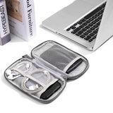 elvesmall 3 Tier Portable Wire USB Line Holder Bag Travel Power Bank Earphone Line Organizer Box Mouse Charging Line Storage Ziplock Bag