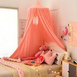 elvesmall Princess Style Kids Baby Bed Room Canopy Mosquito Net Curtain Bedding Dome Tent Crib Mantle Children's Bedside Mosquito Net