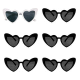 elvesmall Heart Shaped Sunglasses for Women Retro Cat Eye Sunglasses Wedding Engagement Decoration Shopping Traveling Party Accessories