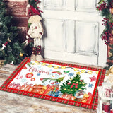 elvesmall Christmas Decoration Floor Mat Entrance Door Bedroom Bath Toilet Anti Slip Mat Carpet 2024 Merry Christmas Navidad New Year Gift